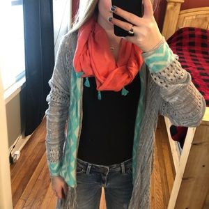 Coral Infinity scarf
